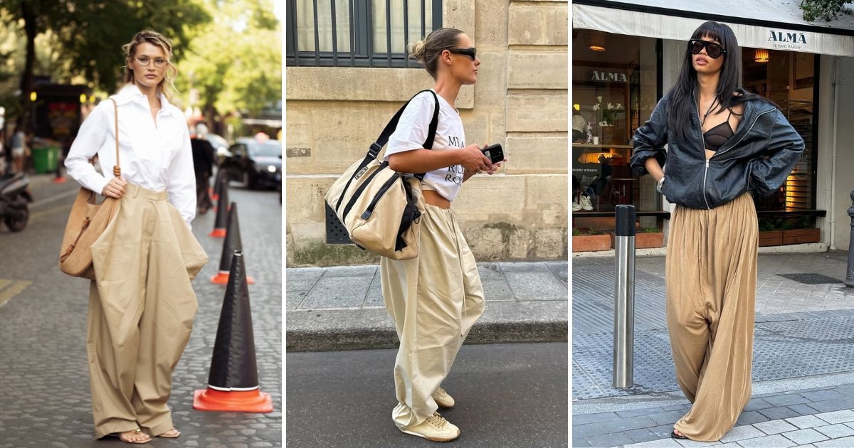 How Big Beige Trousers Became the Newest Wardrobe Staple