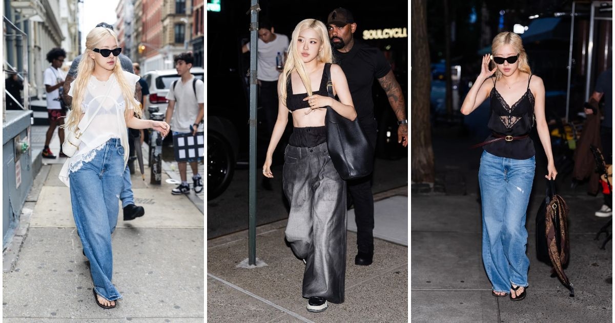 Rosé, do BLACKPINK, domina a fórmula de looks nostálgicos