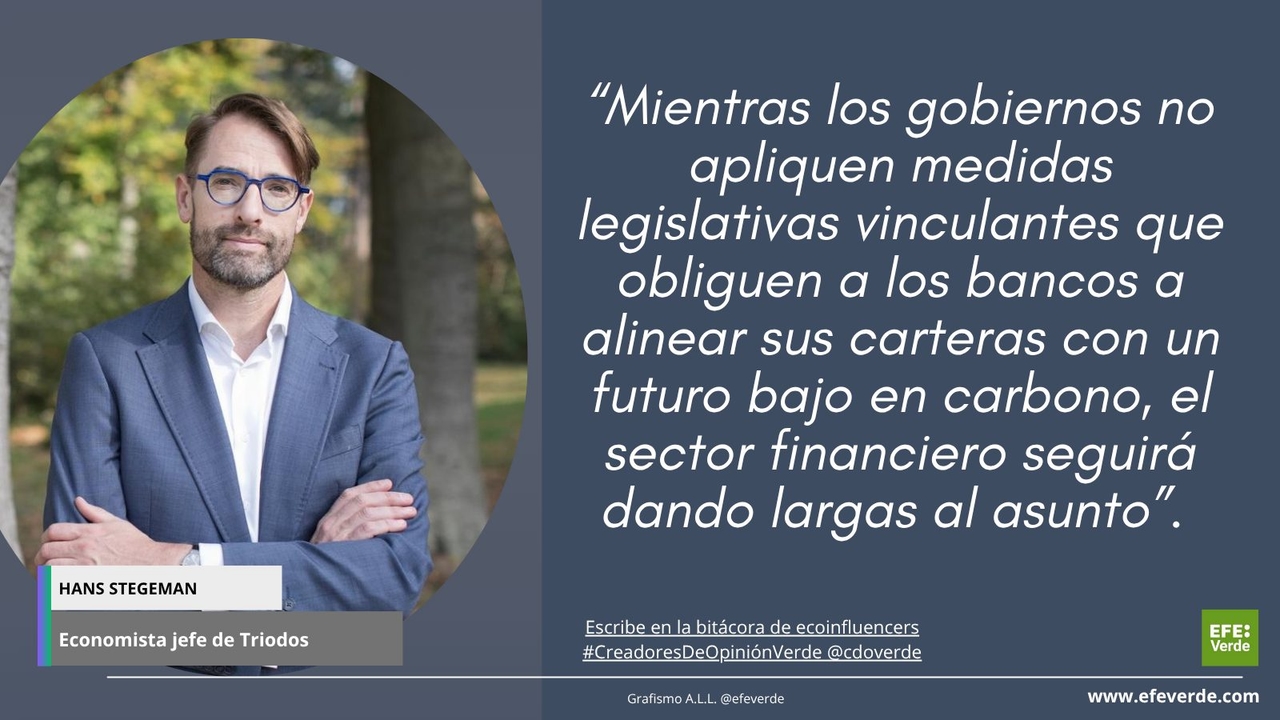 Hans Stegeman (Triodos Bank): Quando uma mudança real é necessária (fim do financiamento de novos combustíveis fósseis), os acordos voluntários falham.
