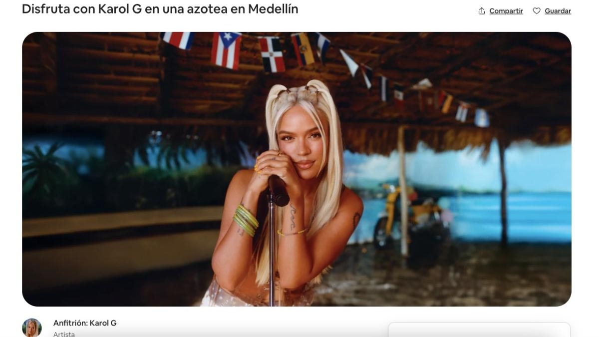 A night in Medellín with Karol G: Airbnb's new experience in its app updates