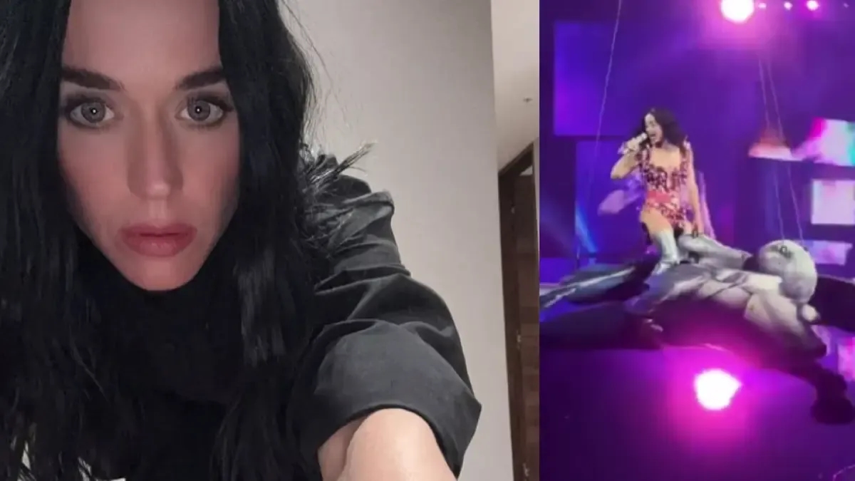 Video: Katy Perry'nin ABD konserinde seyircilerin arasına düşme anları.