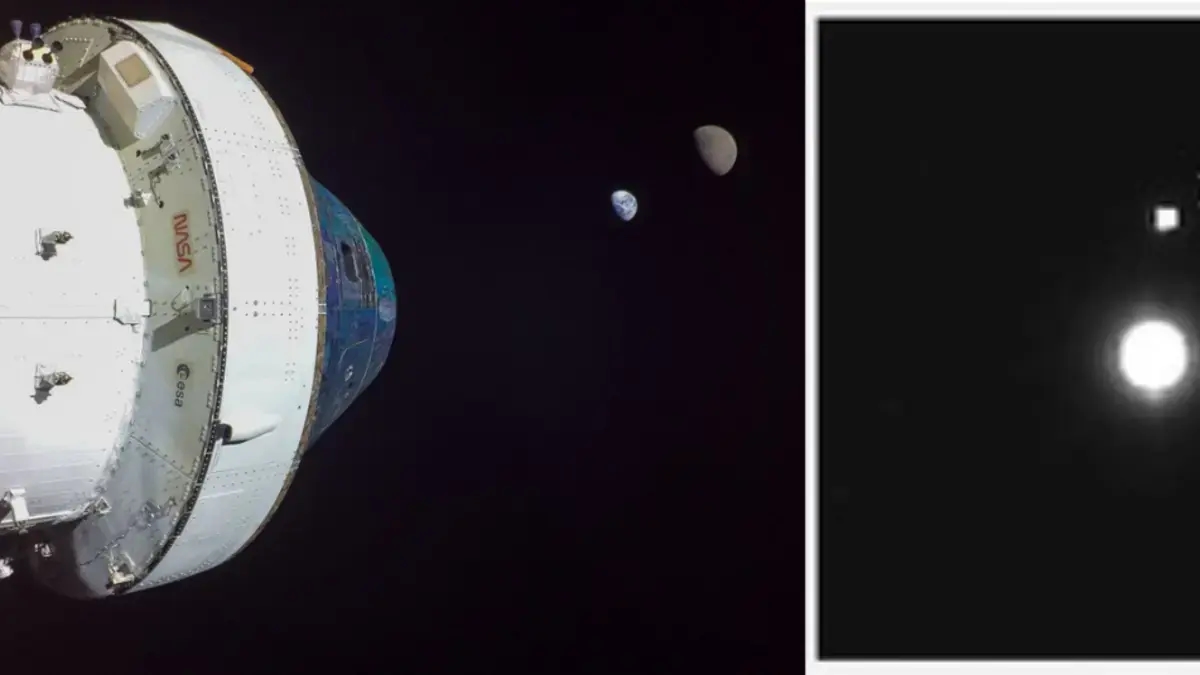Wie sehen Erde und Mond aus Millionen von Kilometern Entfernung aus dem Weltraum aus? Dies zeigt ein Foto der NASA-Raumsonde Psyche.