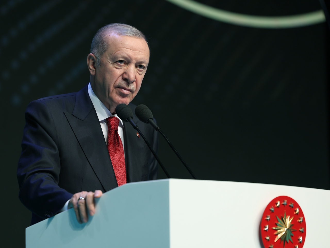 President Erdogan: "Jaarlijkse inflatie daalt al elf maanden onafgebroken"