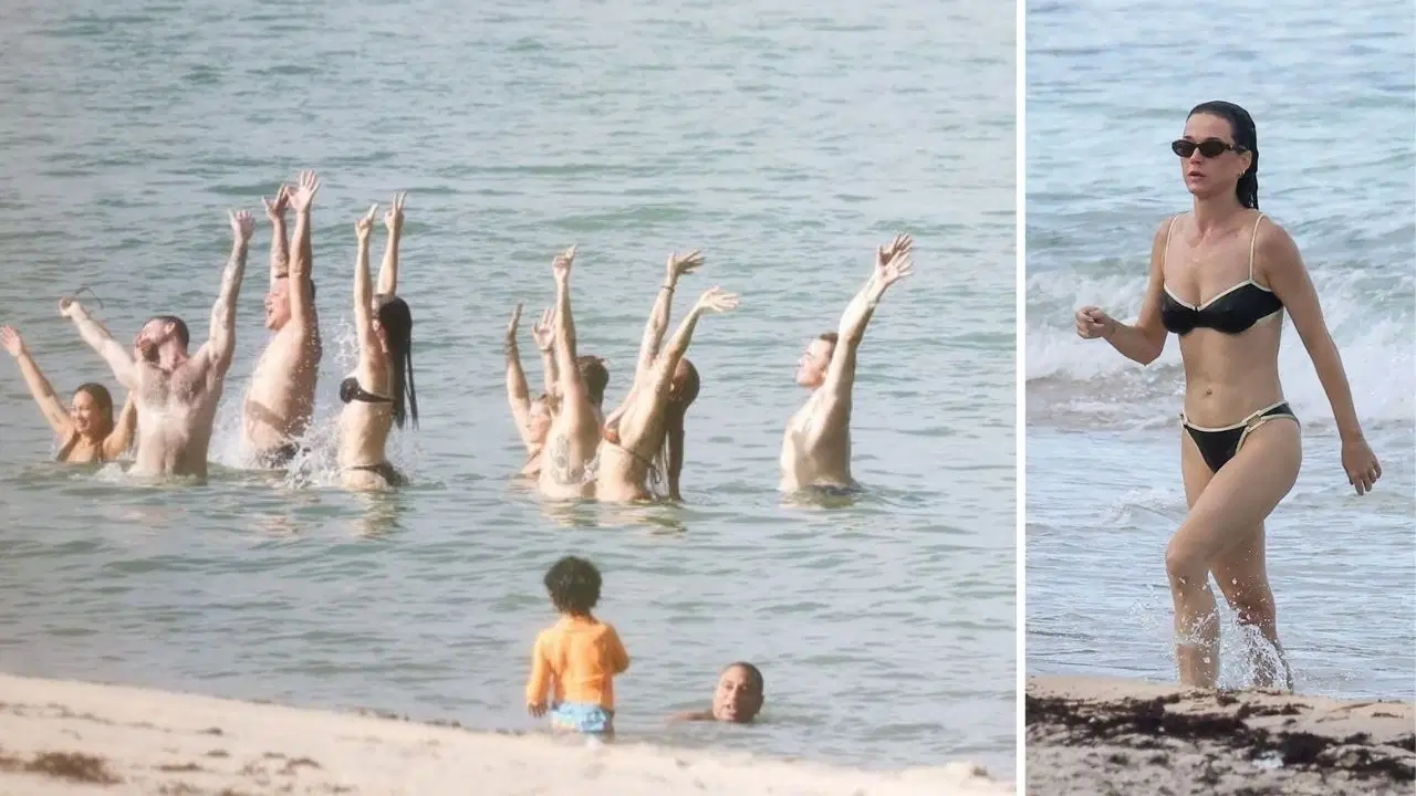 Katy Perry breeze on Miami beach