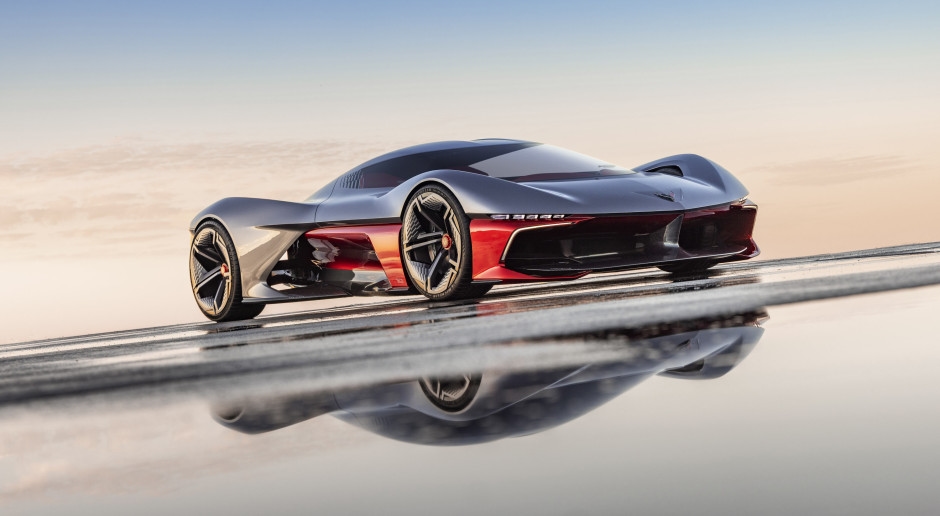 GM unveils new concept. It's a California dream of design and speed with an electric heart.
