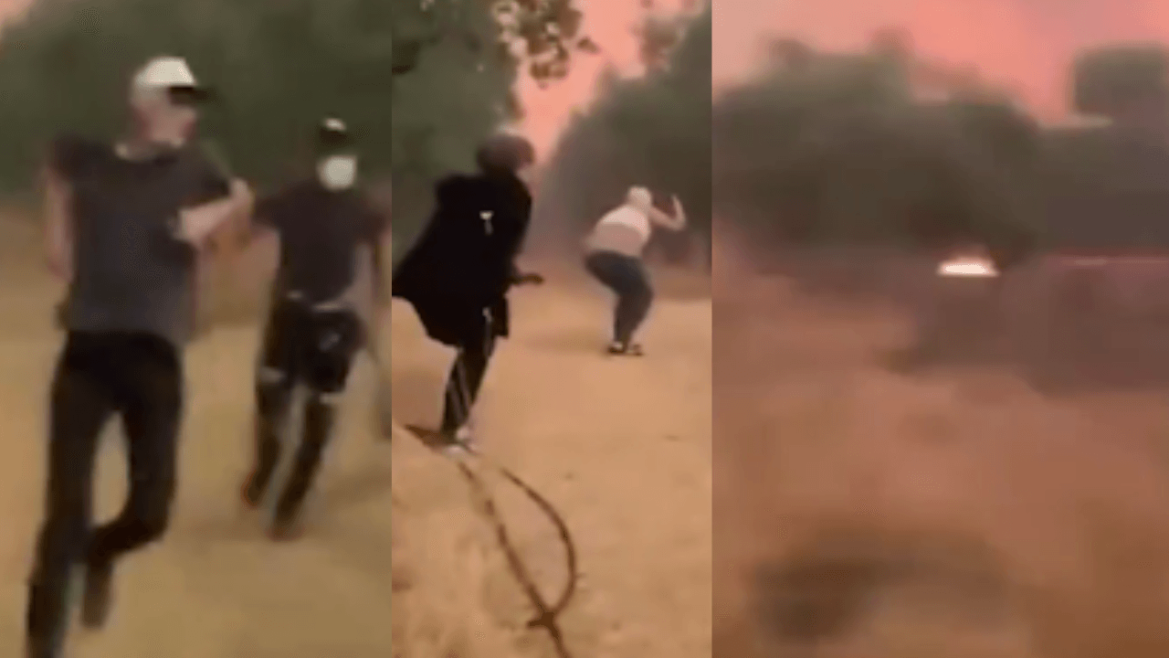 ¡Escaparon de las llamas en el último minuto! El grito de "¡Padre!" fue desgarrador.