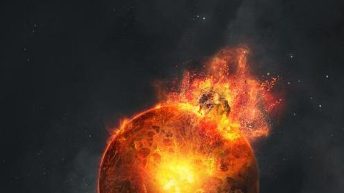 Sporen van oude inslagen in het hart van Mars