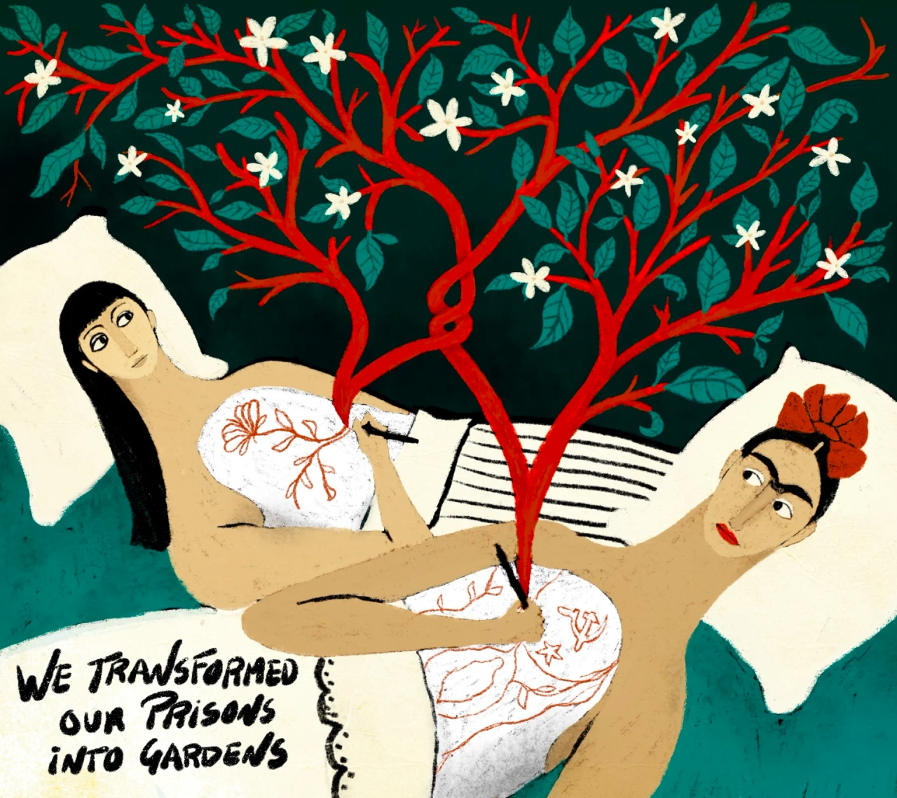 De relatie tussen Fatinha Ramos en Frida Kahlo in 16 illustraties.