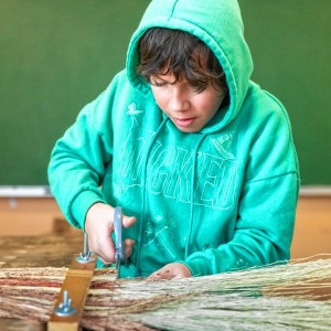 From seed to sweep: Fifth graders at Hartsbrook School make brooms from scratch