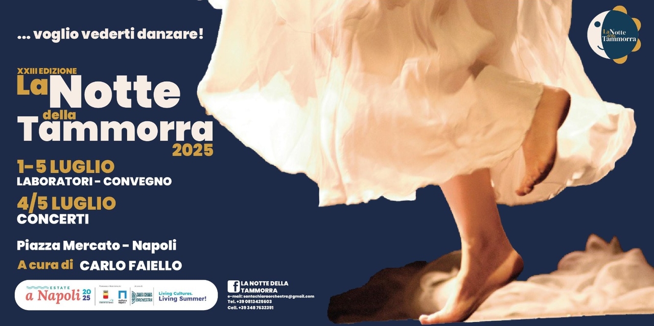 Musik, „La Notte della Tammorra“ ist zurück: das große Volksfest, das Neapel zum Tanzen bringt