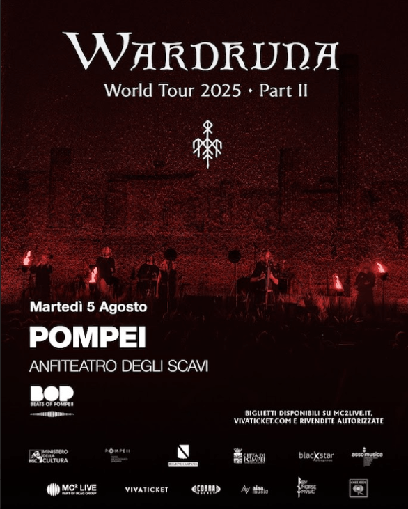 Wardruna encerra Beats of Pompeii 2025: espiritualidade nórdica e sons ancestrais no anfiteatro romano