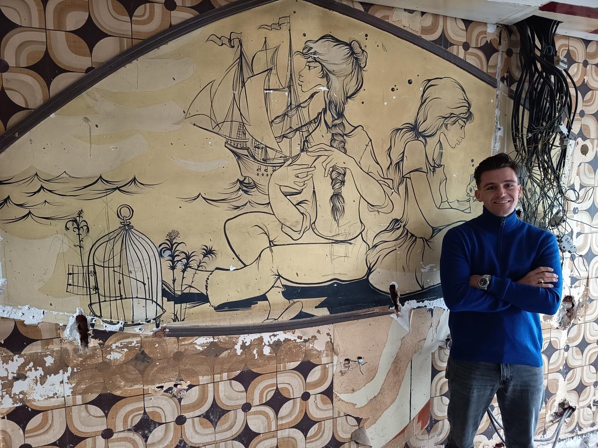 Royan: Hinter der alten Tapete verbarg sich eine Zeichnung von Nadu Marsaudon.